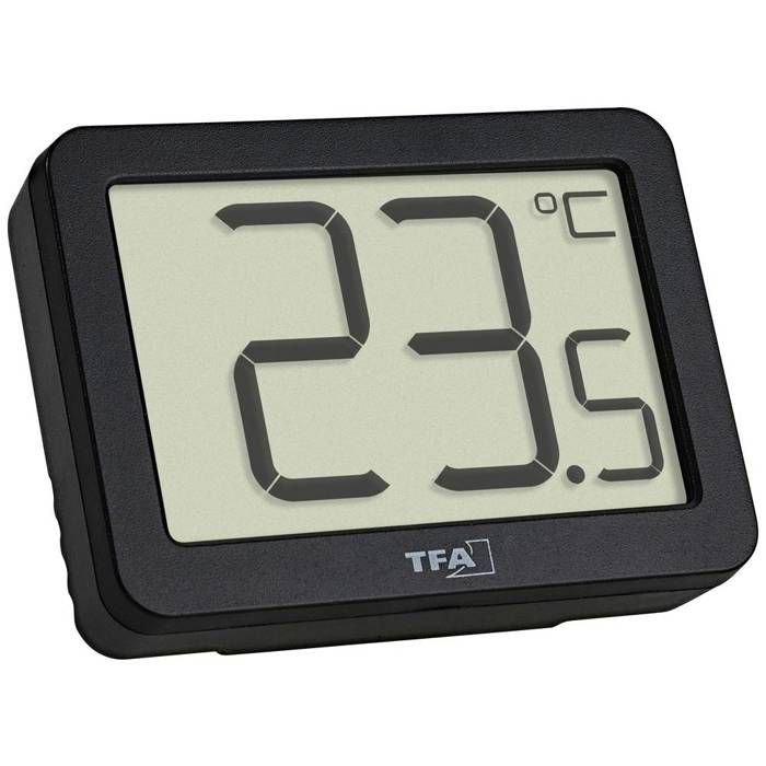 Comparer les prix de TFA Dostmann Thermomètre noir 30.1065.01