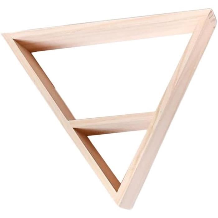 étagère triangulaire en bois présentoir triangulaire étagère murale triangulaire étagère flottante géométrique à 2 niveaux cr[h5546]