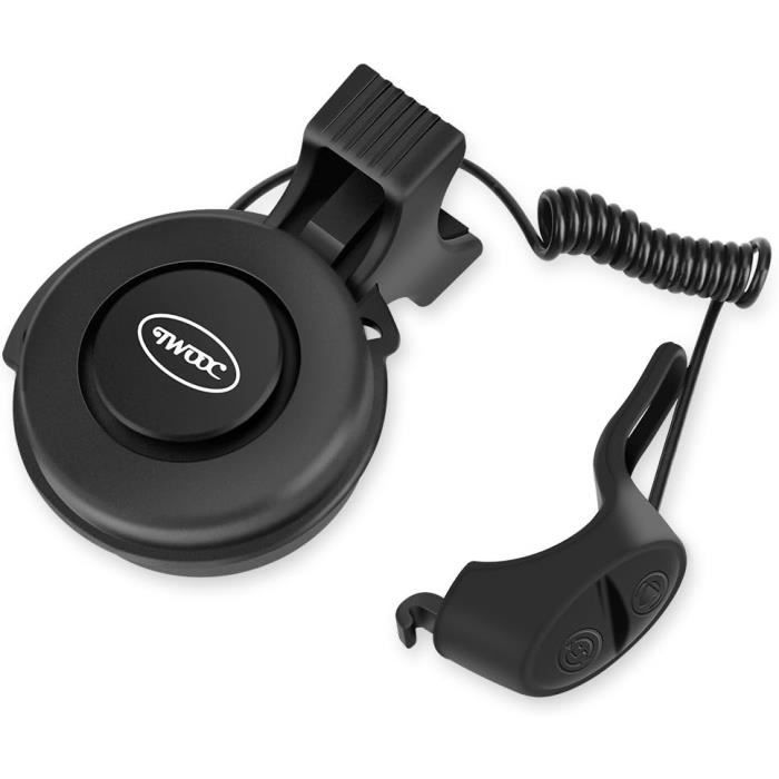 Klaxon Vélo électrique Rechargeable USB - Noir, Son Puissant, Pour Cyclisme Urbain, Sécurité