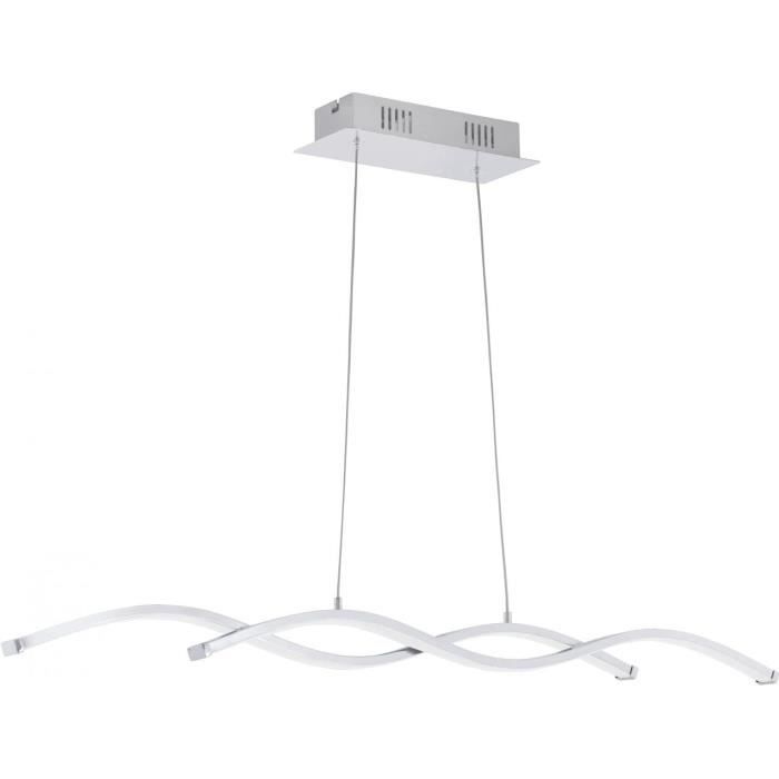 Plafonnier LED EGLO 99292 - Noir Et Bois Naturel - 3 Ampoules LED - Contemporain Et Design