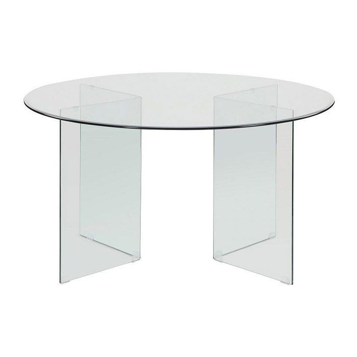 Table à manger en verre trempé - 6 personnes - ADAMO