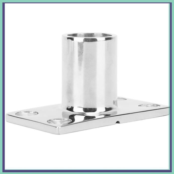 Raccord De Main Courante Pour Bateau - Acier Inoxydable 316 Poli - Base 58,5x45,5 Mm - Pour Yacht Et Bateau - 11