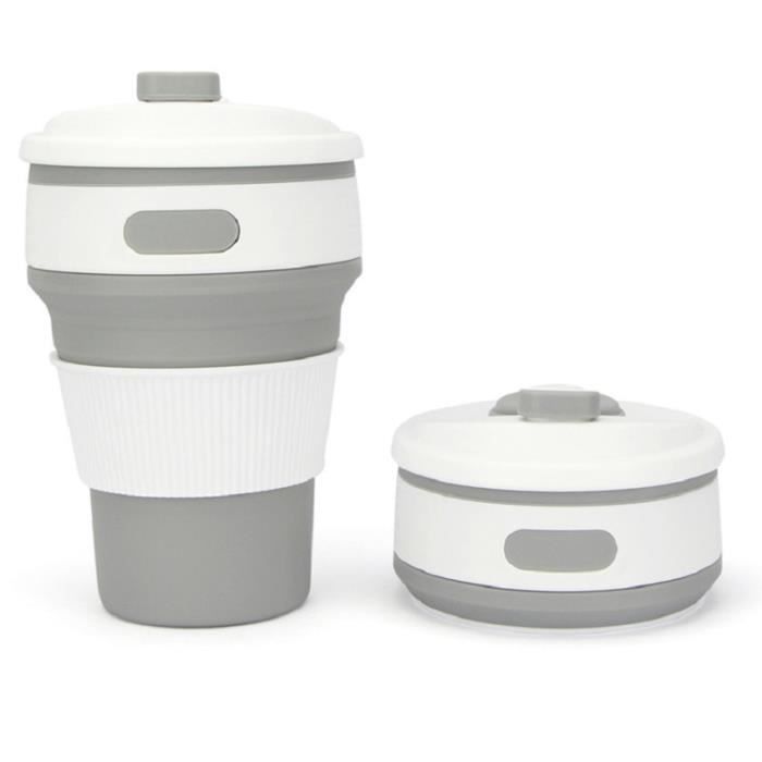 2 Tasses Pliables Silicone 200ml - Gobelets De Voyage Pour Randonnée, Pique-nique Et Camping
