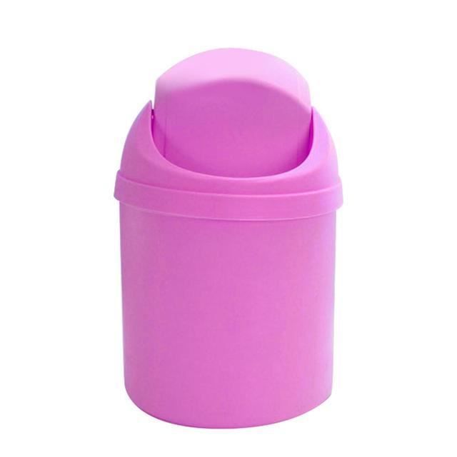 Mini Poubelle De Table Avec Couvercle Rabattable – Pour Bureau, Salle De Bain, Cuisine – Petit Format, Design Pratique Et Moderne