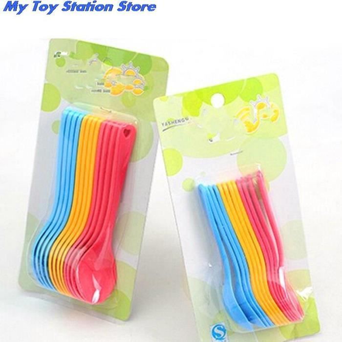 Set De 4 Cuillères Avion Colorées Pour Bébé – 7x4 Pouces – Matière PP Sans BPA – Idéal Pour L'alimentation Ludique