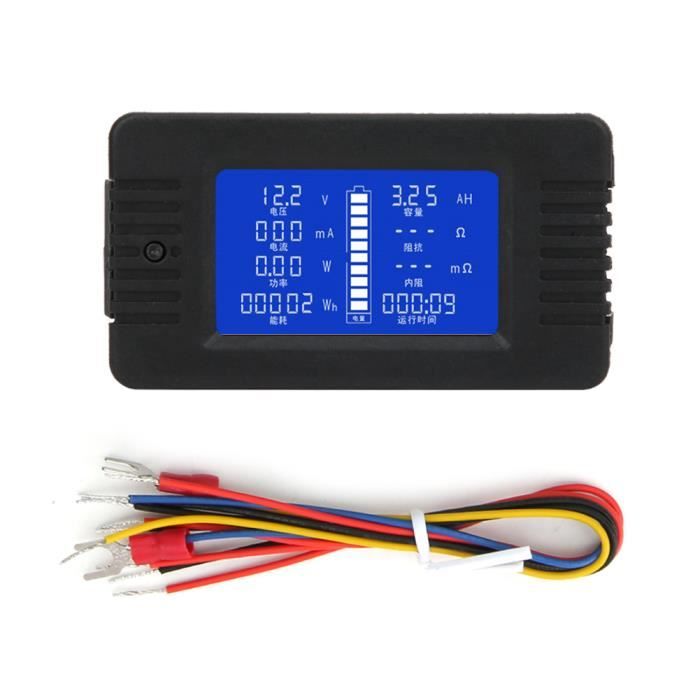 mizikuu voltmetre Moniteur de Capacité de Batterie, Compteur De Tension De Capacité De Batterie 12V Contrôleur de Batterie Étanche IPX7 Indicateur de Tension Pour Voitures,Bateaux, RV