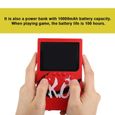 Portable Mini console jeu portable rétro 10000mAh Power Bank avec Gamepad 400 jeux (rouge)-1