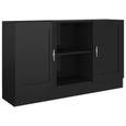 Maison🌏- Buffet à tiroirs Salon Commode bahut Armoire latérale Moderne Noir brillant 120x30,5x70 cm Aggloméré❤1535-1