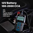 TOPDON Testeur de Batterie BT100 12V - 100-2000 CCA Testeur d’alternateur automobile Analyseur de batterie numérique pour Voiture-1
