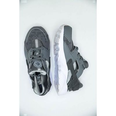 Baskets Nike Air Huarache Gris Fille Textile Enfant Plat