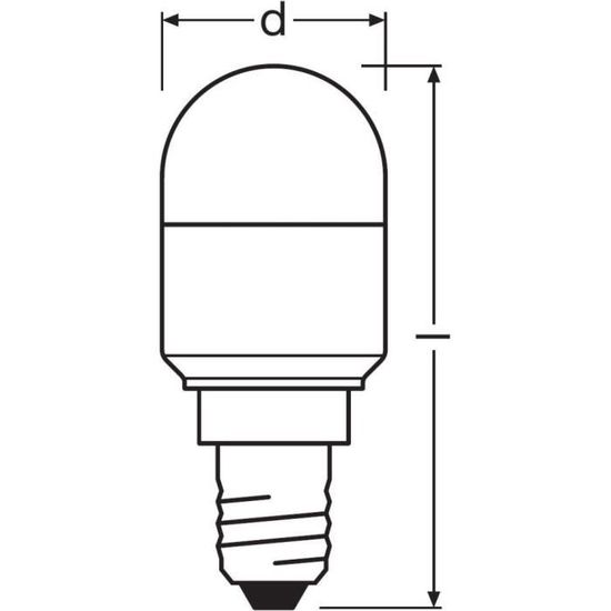 Ampoule LED Mini Tube T26 dépoli 2,3W - 20 E14 lumière du jour