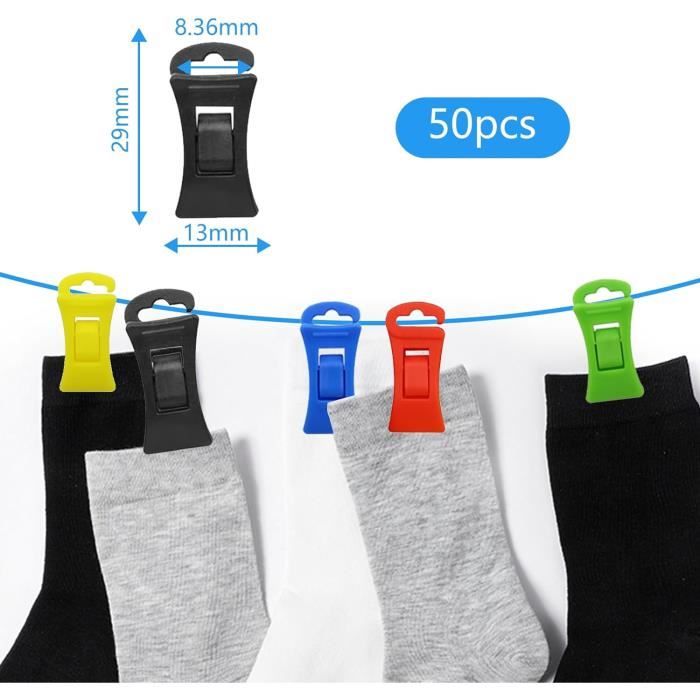 Lithyc Lot de 60 pinces à chaussettes - Pour machine à laver et sèche-linge - Pour machine Lithyc Lot de 60 pinces à chaussettes - Pour machine à laver et sèche-linge - Pour machine