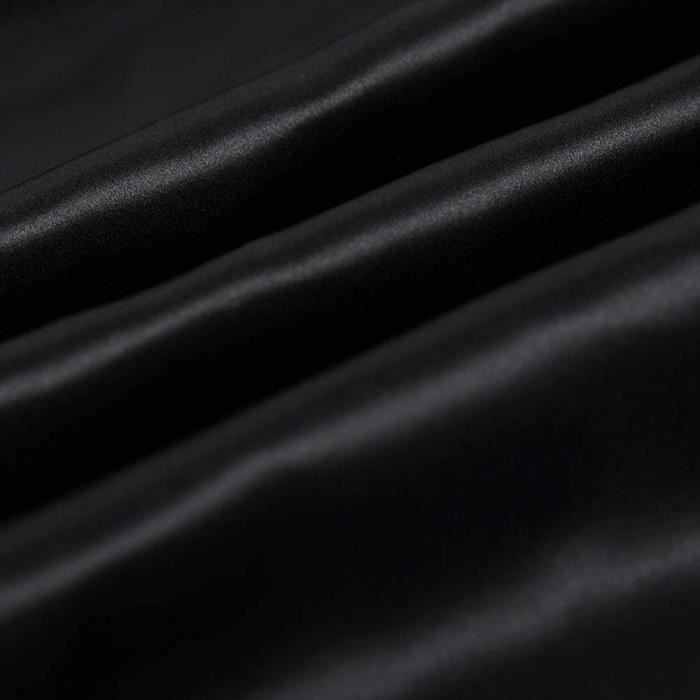 Tissu crepe noir au metre - ventedetissus - tissu polyester laine