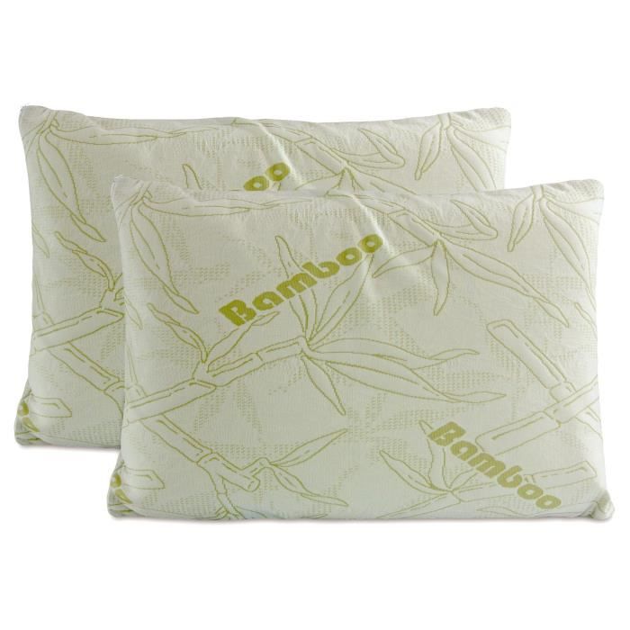 Beautissu - Oreiller Mémoire De Forme Orthopédique 65x40x14 Cm - Coussin De Nuque En Bambou 65x40x14 Cm Oreiller Orthopedique En Mousse 28080375 Beautissu - Oreiller Mémoire De Forme Orthopédique 65x40x14 Cm - Coussin De Nuque En Bambou 65x40x14 Cm Oreiller Orthopedique En Mousse 28080375