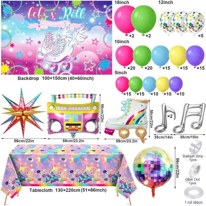 32 Décorations Suspension Années 90 - Tourbillons Disco Rétro | Pour Fête Hippie, Rock | Papier Cartonné Et PVC