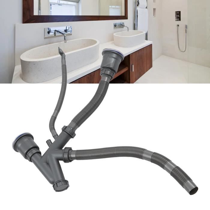 HURRISE vidange d'évier de salle de bain Kit d'assemblage de vidange  d'évier à connexion rapide pour évier de salle de bain