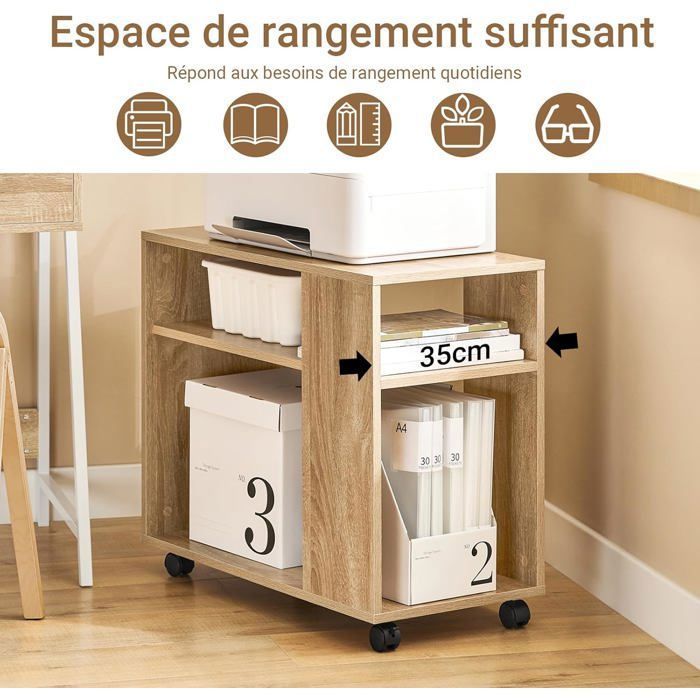 Meuble D'appoint IKEA Avec Roulettes - Dimensions 58x40x64 Cm, Couleur Claire, Occasion