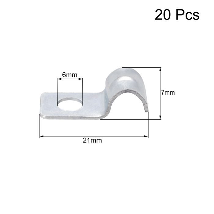 Colliers De Serrage Double Fil Zingués - Lot De 20 - Diamètre Interne 6 Mm - Pour Tuyaux Silicone, Carburant, Air - Acier Ressort 65Mn