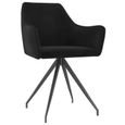 #99533 4 x Chaise de salle à manger Professionnel - Chaise de cuisine Chaise Scandinave - Noir Velours Parfait-2