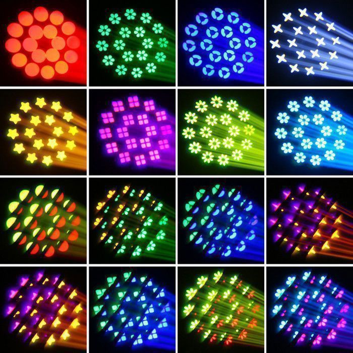 Projecteur LED Mobile UKing 150W RGBW - Effets Lumineux DJ DMX Pour Fête, Club - 12 LEDs