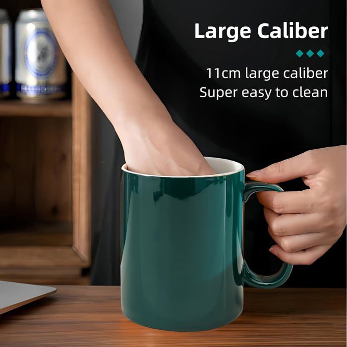 Grande Tasse à Café XXL En Céramique 700 Ml - Bol Petit-Déjeuner, Céréales, Soupe, Rouge