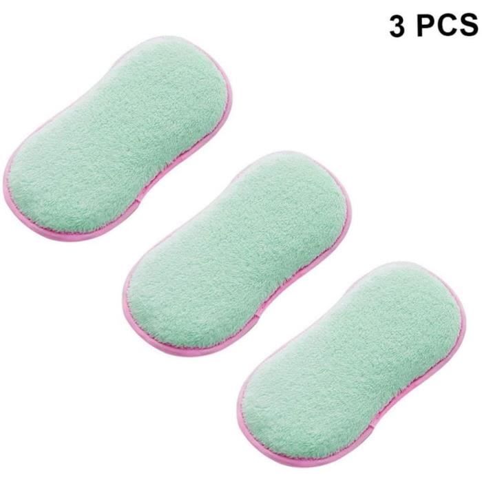 10 éponges Vaisselle Lavables Double Face - Microfibre Grattante Non Rayante - Nettoyage Efficace Toutes Surfaces