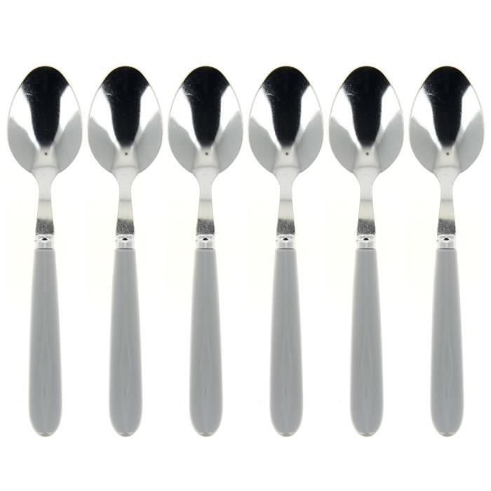 6 Cuillères Service Buffet Zerdyne - Acier Inoxydable, Longueur 24.4cm, Lave-vaisselle
