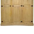 Armoire de chambre Moderne Garde-robe - Pin massif - Style mexicain Corona - 3 portes - 151,6 x 52 x 170 cm-3