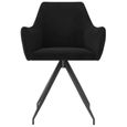 #99533 4 x Chaise de salle à manger Professionnel - Chaise de cuisine Chaise Scandinave - Noir Velours Parfait-3