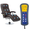 SHOPPING Fauteuil de massage Fauteuil Massant Relaxation - Moderne & luxueux - Fauteuil électrique Marron Similicuir840-3