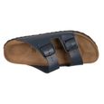 Chaussures Birkenstock Arizona Blau Leder - Homme - Noir - Boucle de serrage - Plat - Cuir-3