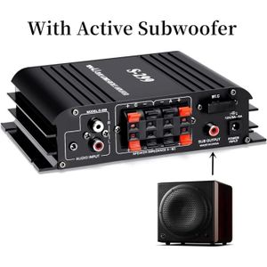 Amplificateur Audio Vidéo bluetooth - 4 Canaux - 1200W - 220V PRISE US - TV Son Photo