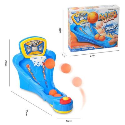 Mini Jeu De Basket-Ball De Bureau – Panier Bleu, 4 Balles, Tir Au Doigt, Interactif Pour Enfants Et Adultes