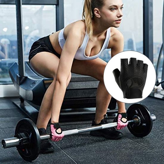 Gants De Sport Fitness Mi-doigts Homme/femme (haltérophilie, Gym) - Lot