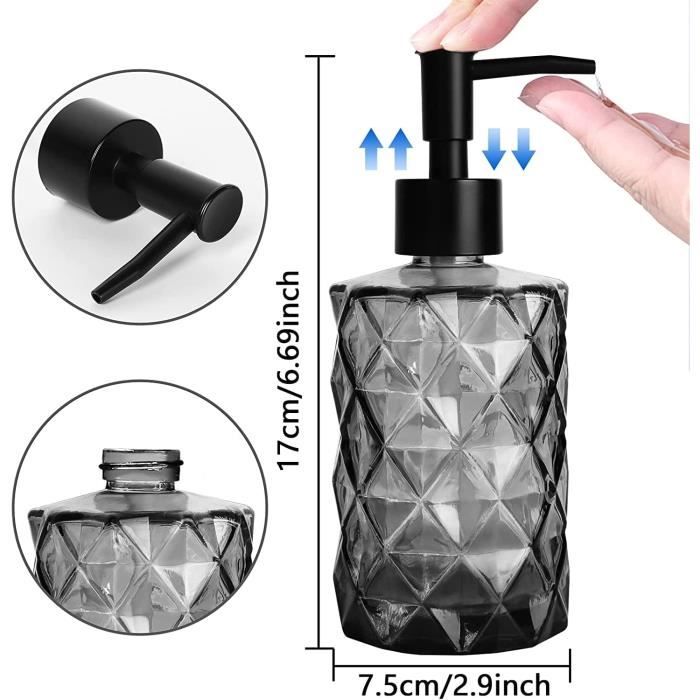 Distributeur de savon en verre Distributeurs de douche Pompe à