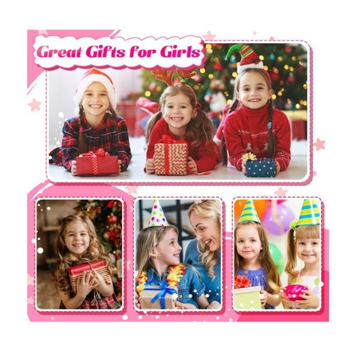 Creatifs – Kit DIY 10 Bracelets à Paillettes – Cadeau Fille 5-12 Ans – Loisir Créatif Anniversaire – Matériaux Non Toxiques