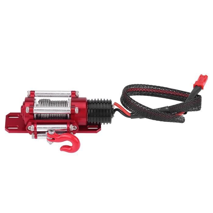 Treuil RC En Métal – Télécommande 4 Canaux, Phares Clignotants, Compatible TRX4 SCX10 D90 1/10 !