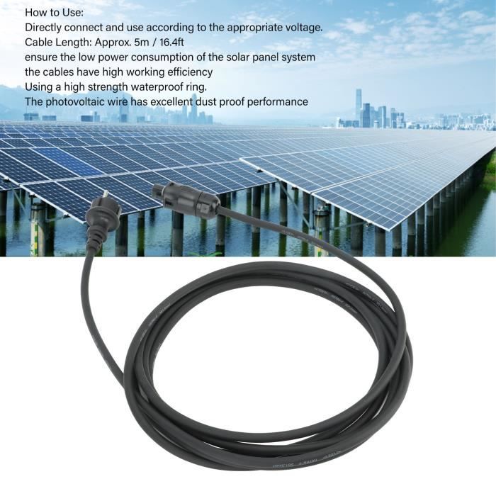 Câble solaire Câble D'extension Solaire 3G 1,5 mm², Câble