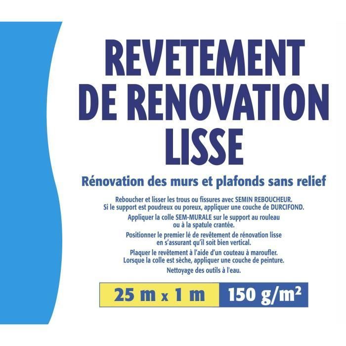 Revetement De Renovation Lisse A Peindre 300 G M2null