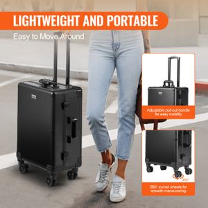 Valise Maquillage Pro à Roulettes 107x34x27cm - Chariot 3 Tiroirs, Roues 360°, Serrure, Idéal Maquilleuse Itinérante