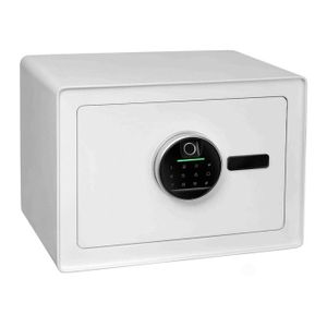 Gymax Pistolet Coffre-Fort Sécurité Pistolet Acier Sécurité avec Serrure Biométrique à Empreinte Digitale