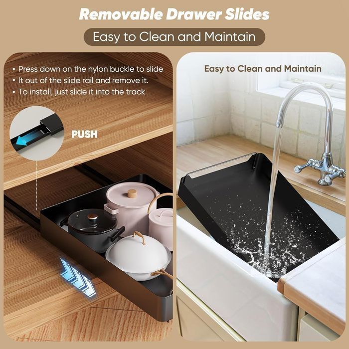 Tiroir Coulissant Extensible Pour Placard – 43x20x7 Cm, Glissement Fluide Et Silencieux - 5