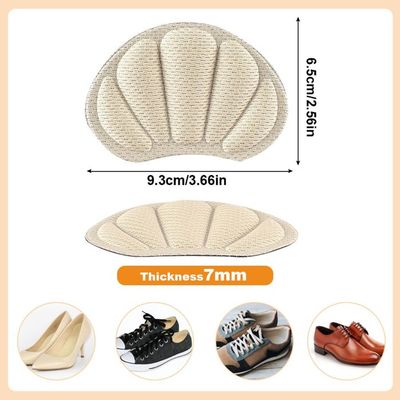 Coussinets Talon Autocollants BZKSER - Lot De 3 Paires (Noir, Gris, Nude) - Anti-frottement Pour Chaussures