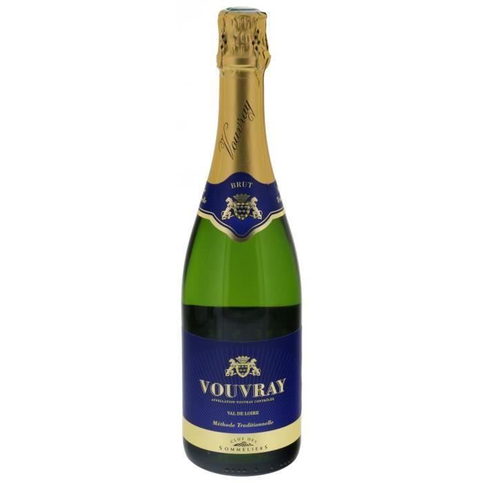 BRUT Vouvray Vin de la Loire - Blanc - 75 cl - Club des sommeliers
