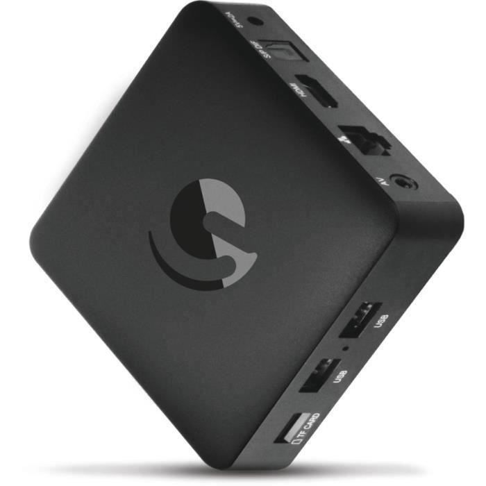 EMATIC SRT202 Box Android TV UHD 4K - Netflix - You Tube - Google - Lecteur multimedia Smart TV (Wifi, LAN, Bluetooth, IPTV, Quad C