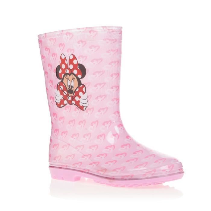 Minnie Bottes De Pluie Rose Enfant Fille Rose Cdiscount Chaussures