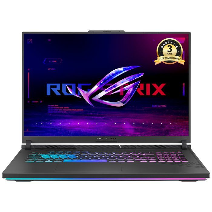 PC Portable Gamer ASUS ROG Strix G18 : Win 11 18.0 WQXGA 240Hz RTX 5070 8Go AMD Ryzen 9 9955HX RAM SSD