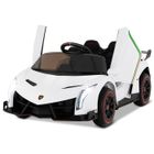 Voiture Électrique pour Enfants COSTWAY Licence Lamborghini, Télécommande, 3 Vitesses, Lumières LED&Klaxon&Musique