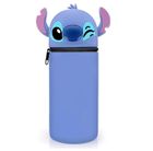 GUANGNA Trousse Scolaire Stitch,Fournitures Scolaires Trousse à Crayons en Silicone Souple, Federmäppchen Ständer up Einziehbar