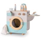 Beeloom - ecolaundry- Jeu d'imitation de machine à laver en bois pour enfants + 3 ans